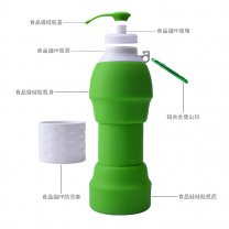 新款创意登山折叠硅胶饮水瓶|户外骑行运动硅胶伸缩水杯-fscool硅胶伸