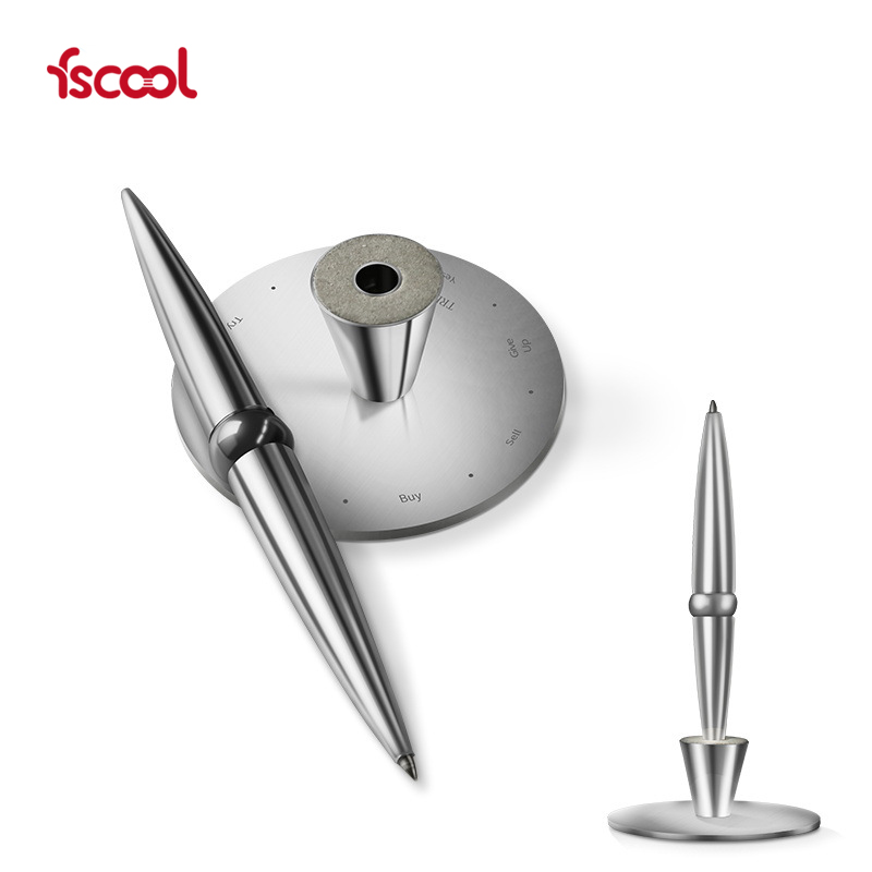 旋转减压钢笔|多功能创意中性钢笔金属水性笔|旋转商务礼品笔-fscool