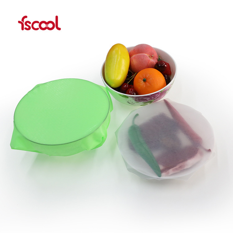 食品级硅胶环保健康保鲜膜|耐温高低温冰箱微波炉防尘密封碗盖-fscool